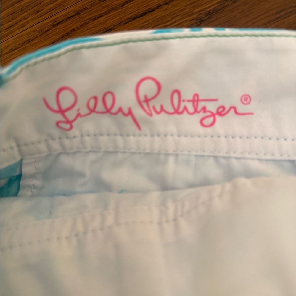 Lilly Pulitzer White and Blue Women Shorts